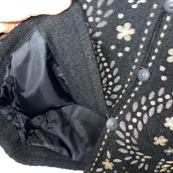 Linea by Louis Dell’Olio Vintage Womens Embroidered Sweater Jacket Size Small Bl - Picture 9 of 11